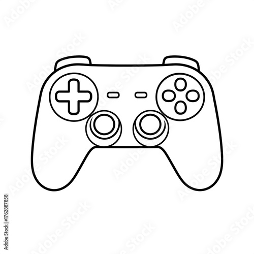 Outline drawing of a game controller