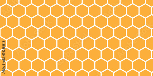 simple orange honeycomb pattern for banner poster background.
