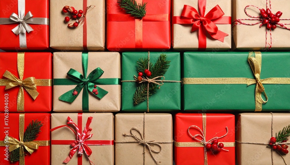 © Nashihal - Many different Christmas presents as background © Nashihal - Many different Christmas presents as background