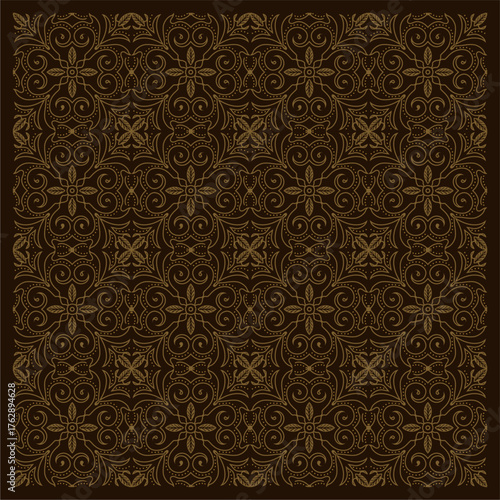 Traditional cloth with beautiful patterns. Modern Indonesian batik motif vector.