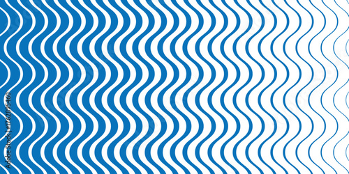 simple blue big to small wave line pattern for banner poster background.