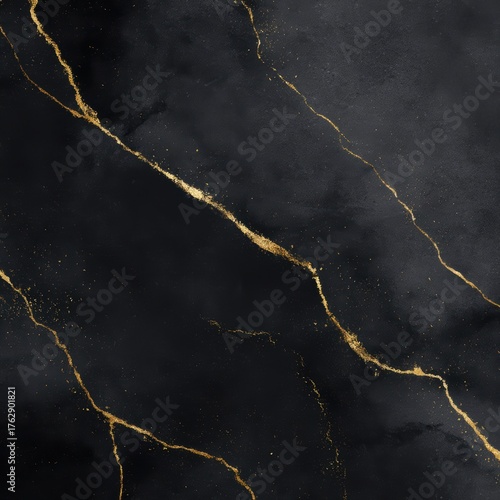 A modern, luxury background, black marble with gold veins, high resolution