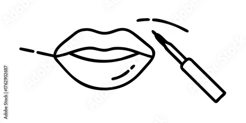 lips tracing