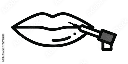 lips tracing