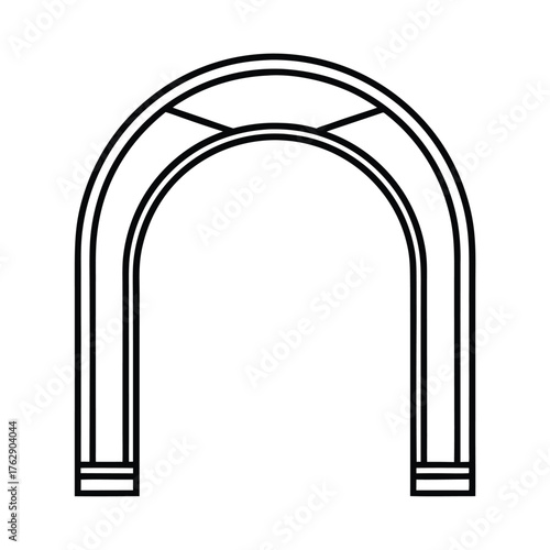 vector illustration of a gate symbol design icon logo 