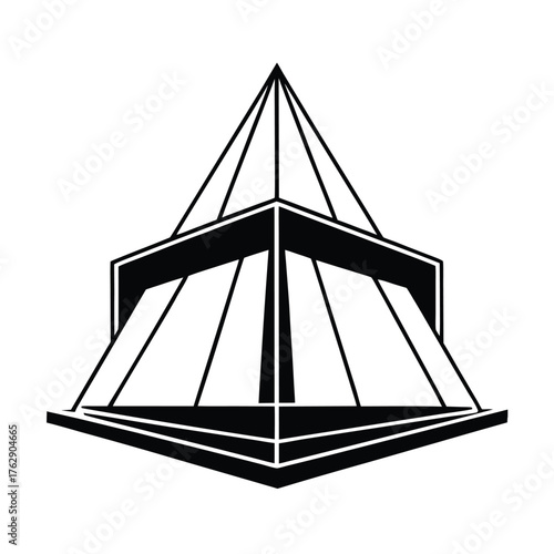 illustration of a ship vector ship triangle sail illustration symbol design icon logo