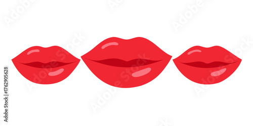collection of red lips
