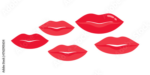 collection of red lips
