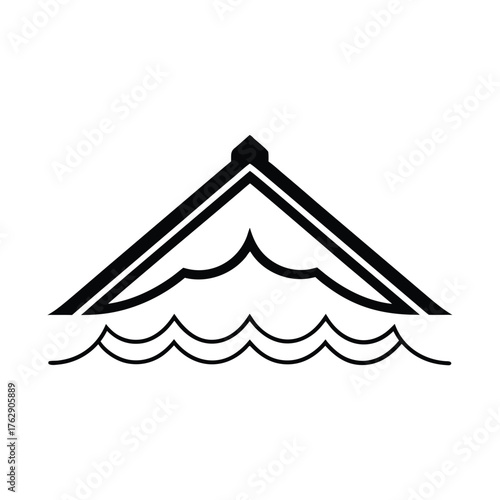 vector illustration of a circus tent icon logo symbol tent design