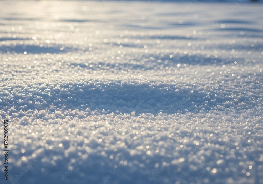 Obraz premium Cool blue Christmas background with snowflakes, frosty texture, and soft glowing winter light