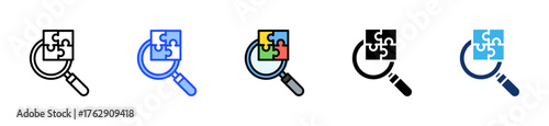 Solution Finder Icon Collection With Multiple Styles