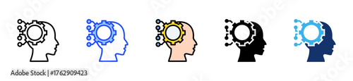 Critical Thinking Icon Collection With Multiple Styles