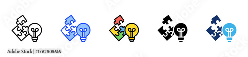 Complex Problem Solving Icon Collection With Multiple Styles