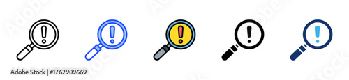 Identifying Issues Icon Collection With Multiple Styles