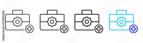 Feature Expansion icon pack in creative outline vector style for technology life cycle design business strategy digital process and modern development