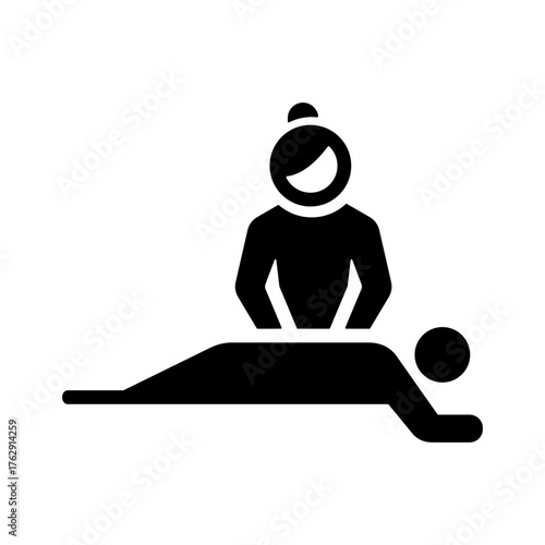 Massage Icon - Solid Black