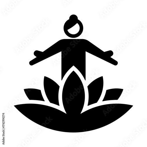 Body Treatment Icon - Solid Black