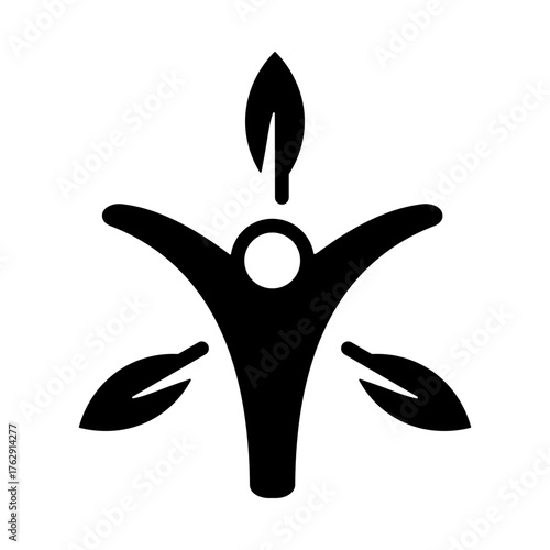 Wellness Icon - Solid Black