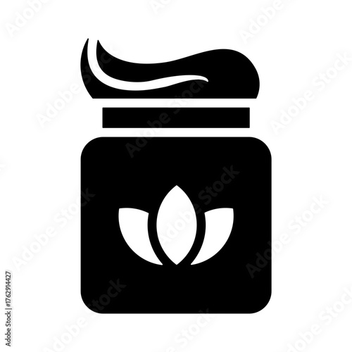 Body Scrub Icon - Solid Black