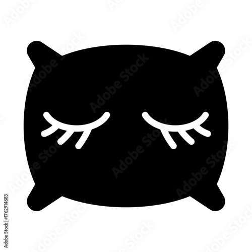 Beauty Sleep Icon - Solid Black