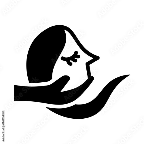 Beauty Treatment Icon - Solid Black
