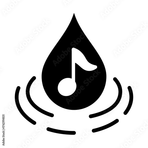 Fotografie Tranquil Music Icon - Solid Black