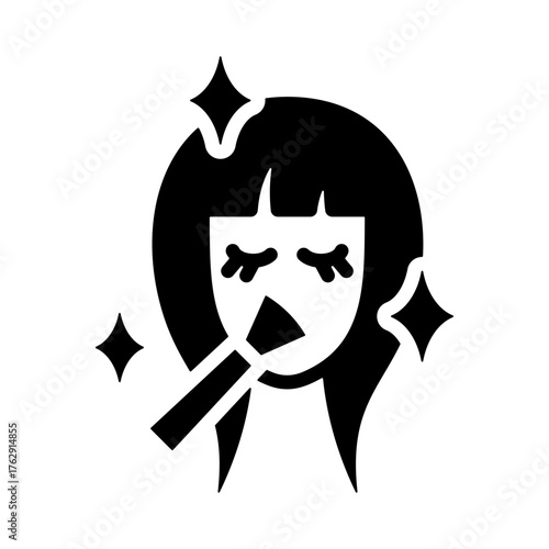 Beauty Regimen Icon - Solid Black