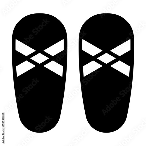 Spa Slippers Icon - Solid Black