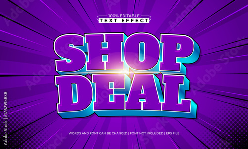 shop deal editable text effect for titles and promotion