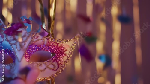 Abstract blurred image of colorful decorations