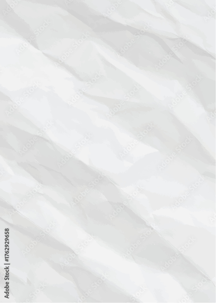Obraz premium Crumpled White Paper Texture Abstract Background Vector