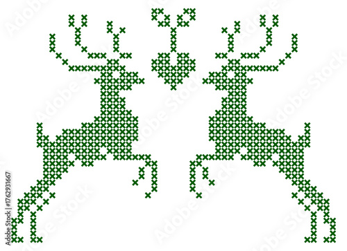 knitted christmas deer
