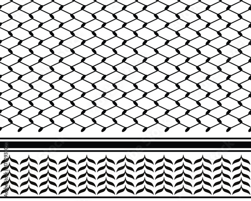 Keffiyeh Palestine Fishnet Seamless Pattern Background Wallpaper