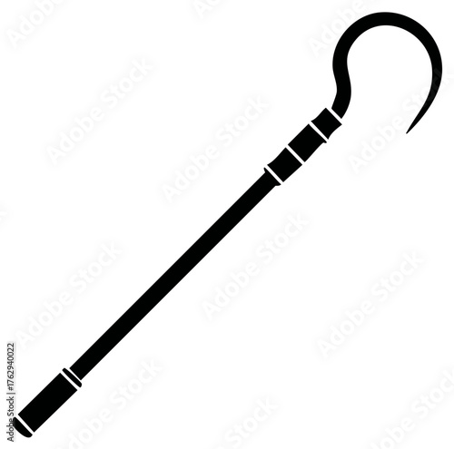 Egyptian Crook Staff, Ancient Power Symbol, Pharaoh Symbolism, Ancient Egypt Royalty Glyph