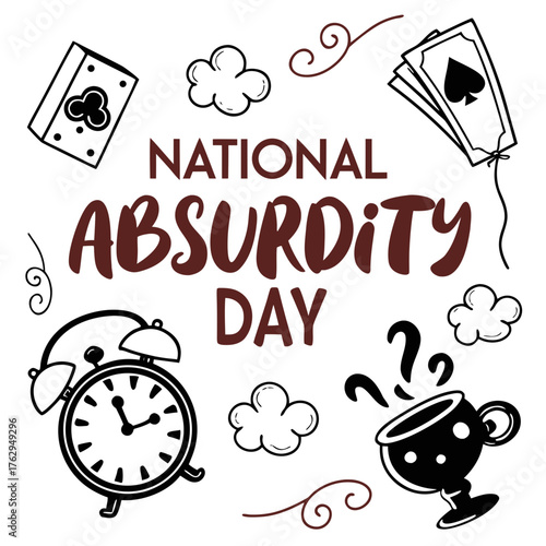 NATIONAL ABSURDITY DAY vector illustration