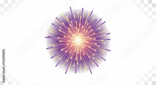 Radiant explosion of light, abstract burst of vibrant colors, representing energy and celebration