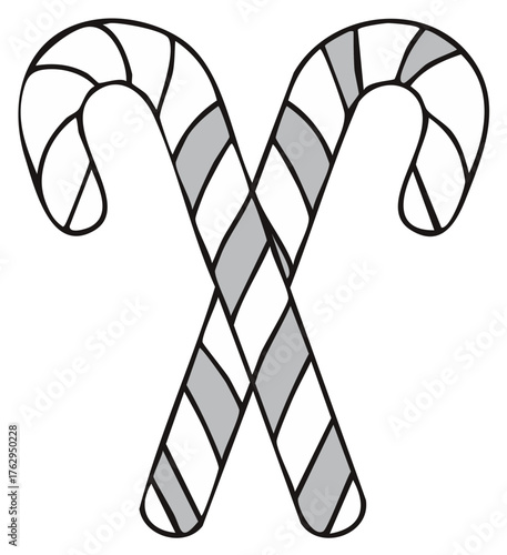 Crossed candy canes