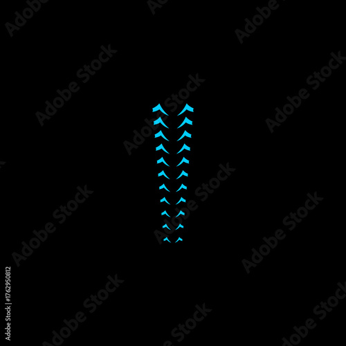 abstract chiropractic logo, simple spine design