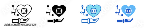 Chip  Icon Set Multiple Style Collection