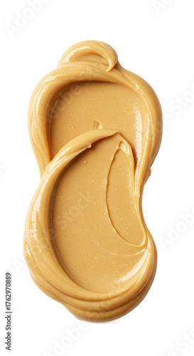 Creamy Peanut Butter Swirl Isolated Smooth Texture