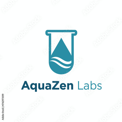 Water Drop and Waves in Flask: AquaZen Purity and Liquid Science Labs.