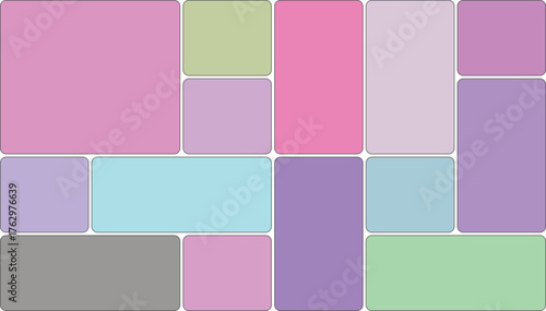 Abstract geometric pattern with pastel colors and clean lines