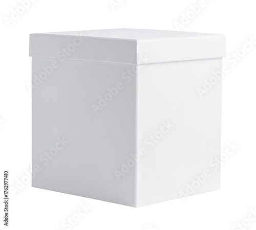 White Rectangular Storage Box with Lid