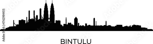 Bintulu Skyline Silhouette