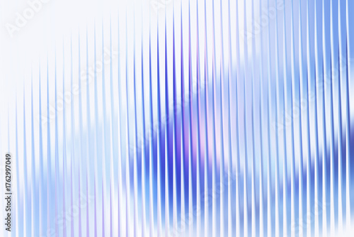 Abstract distorted light blue and purple glass texture effect with vertical lines and subtle gradients