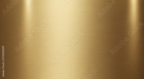 Gold brushed metal texture with subtle light reflections, abstract background for luxury and warmth.