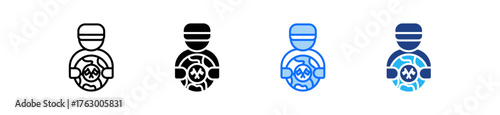 Diplomatic Courier Icon Set Multiple Style Collection