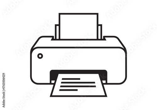 Printer icon isolated on a white background. Vector illustration.
