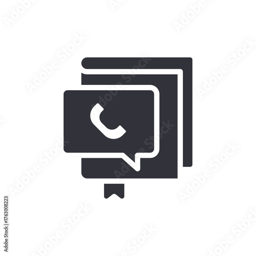 Address Book With Phone Communication Contact List Icon