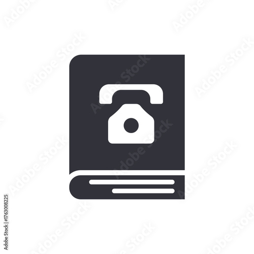 Phone Book Icon Communication Tool Directory Symbol Isolated